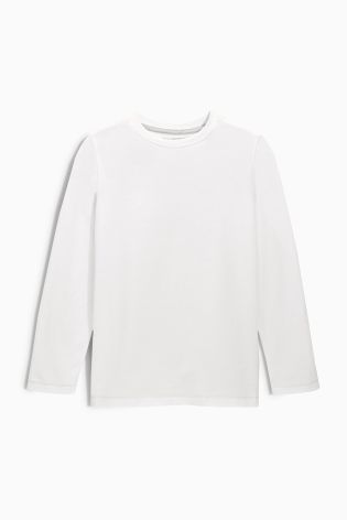 White Long Sleeve T-Shirts Two Pack (3-16yrs)